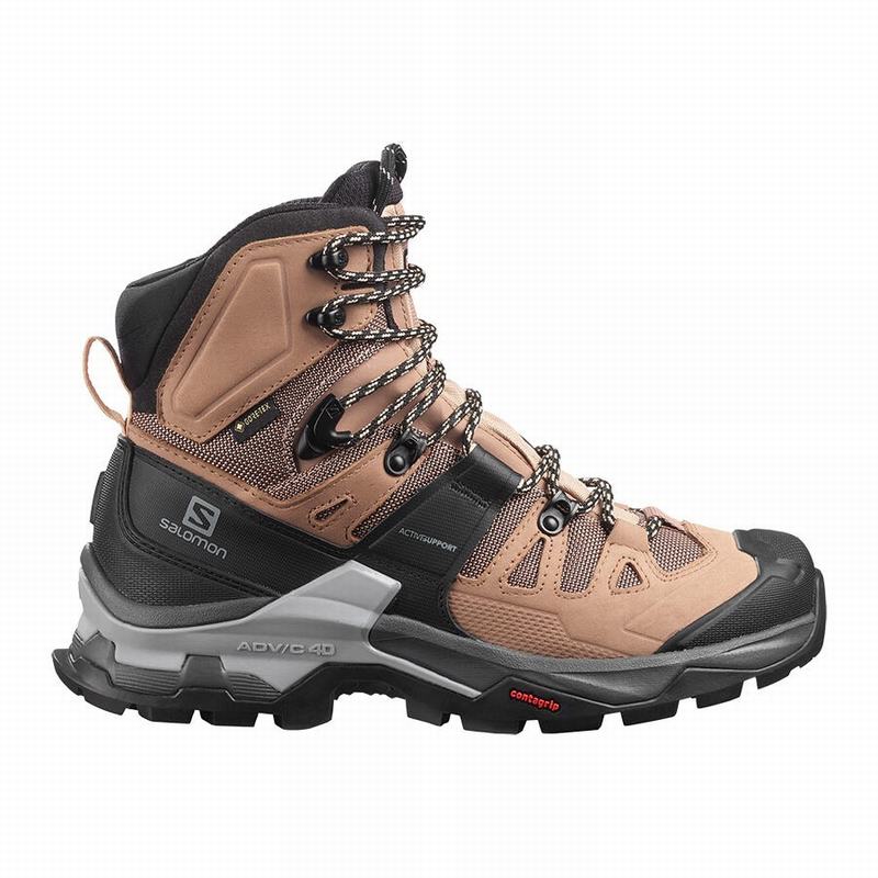 Salomon Israel QUEST 4 GORE-TEX - Womens Hiking Boots - Brown/Black (AKET-89203)